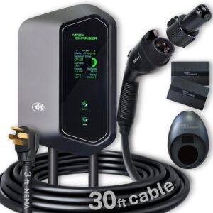 ApexCharger MACH 1: 48A Level 2 EV Charger - J1772 & NACS, 30ft Cable