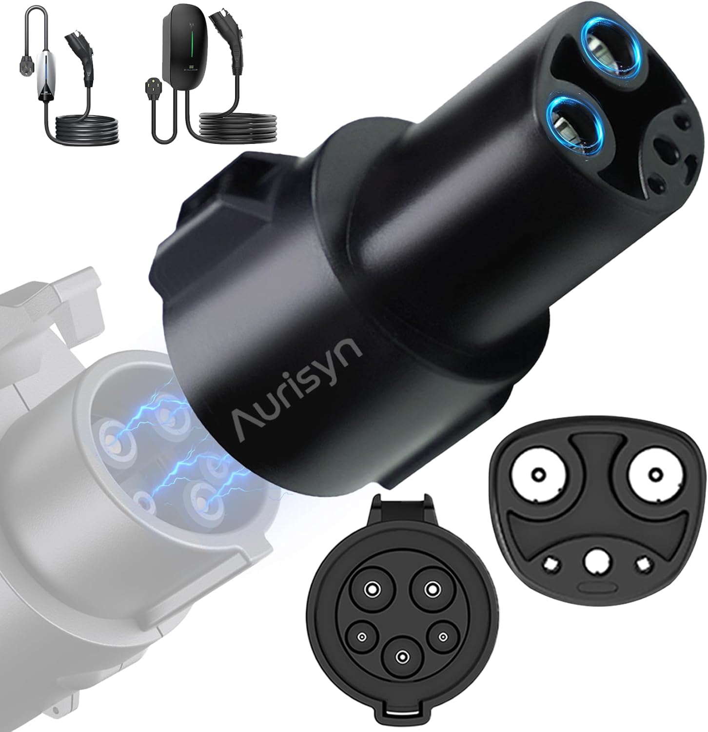 Aurisyn J1772 to Tesla Charger Adapter – 80A Level 1 & 2 Fast Charging