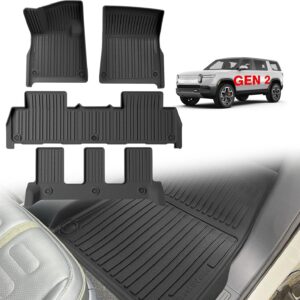 BestEvMod All-Weather Floor Mats for Rivian R1S (2025+ Gen 2)