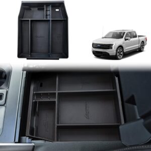 BestEvMod F-150 Lightning Center Console Organizer Tray with Vegan Leather Trim