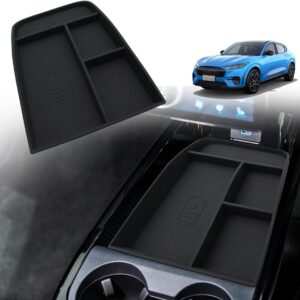 BestEvMod Mustang Mach-E Center Console Organizer Phone Charge Tray 2021-2024