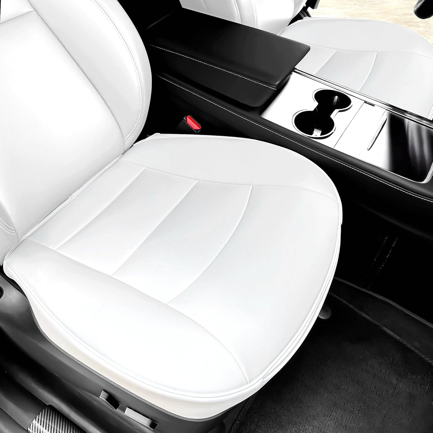 Car Seat Cover Nappa Leather Front Protectors for Tesla Model Y/3