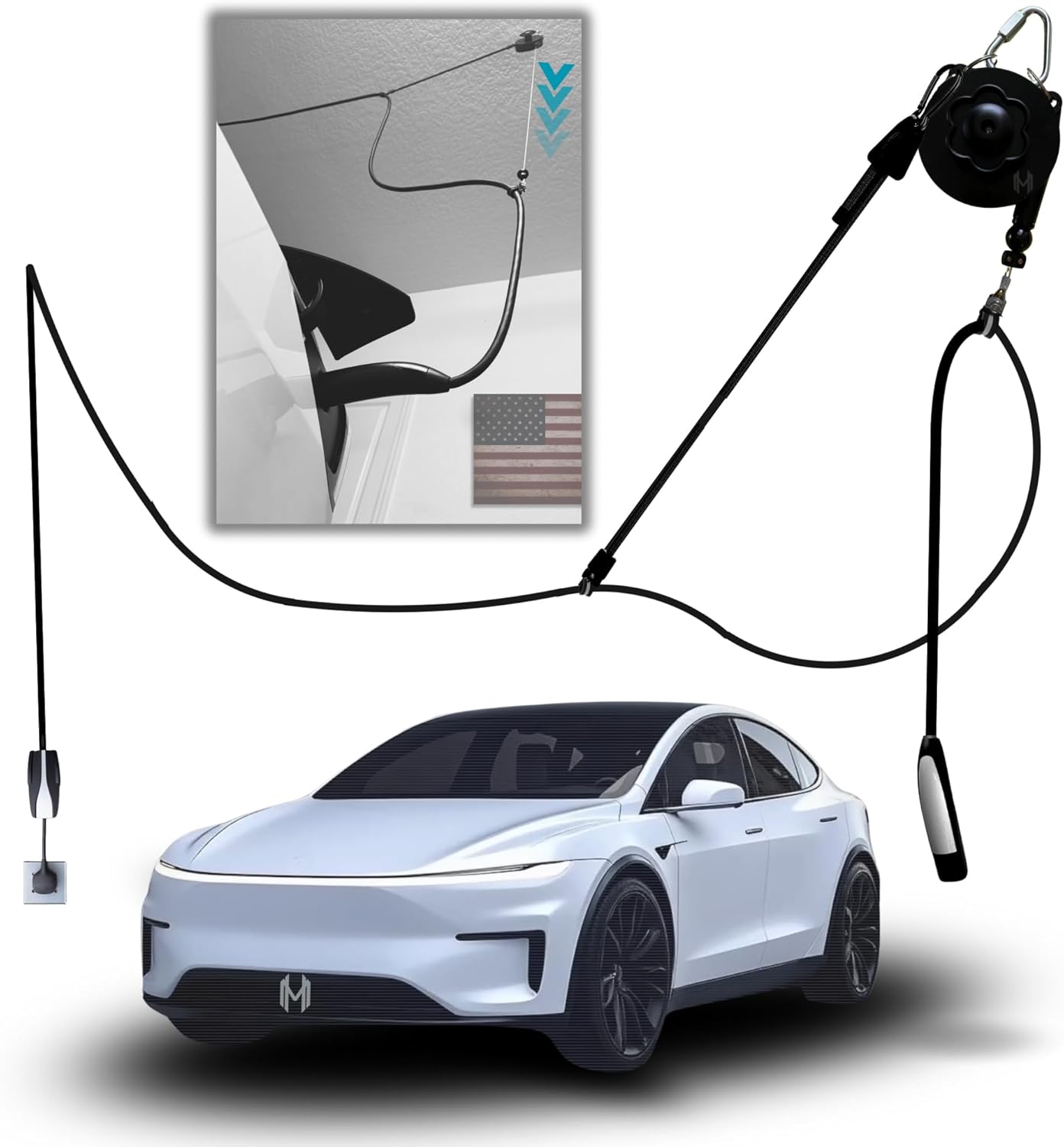 ChargeFlex USA Made Universal EV Overhead Retractable Cable Organizer