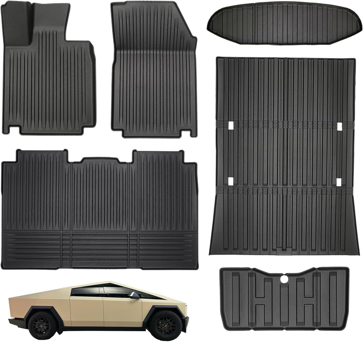 Cybertruck Premium TPE Floor Mats Full Set 6-Piece