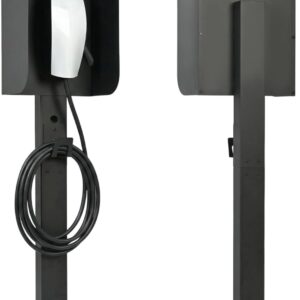 EV Charger Pedestal Stand with Roof and Side Protection