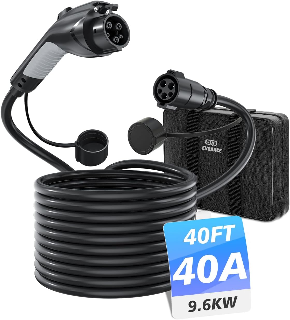 EVDANCE J1772 Extension Cable 40A 40FT – EV Charger Cord
