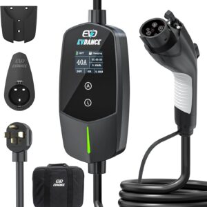 EVDANCE Level 2 EV Charger: 40A, 9.6kW Portable NEMA 14-50