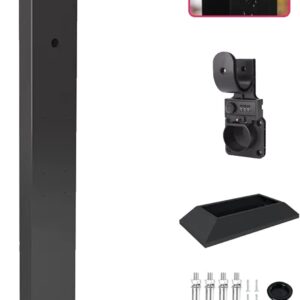 GQMYCDM EV Charger Connector Pedestal - Outdoor Charging Stand with Lock