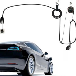 HTtoy EV Charger Cable Retractor – Universal Retractable Cable Management