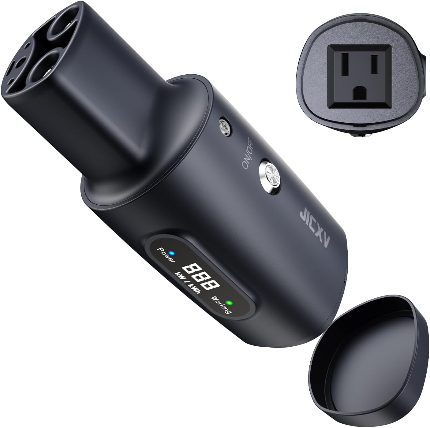 Jicxv NACS V2L Adapter: Hyundai/Kia/Genesis Portable Power with Lock, LED