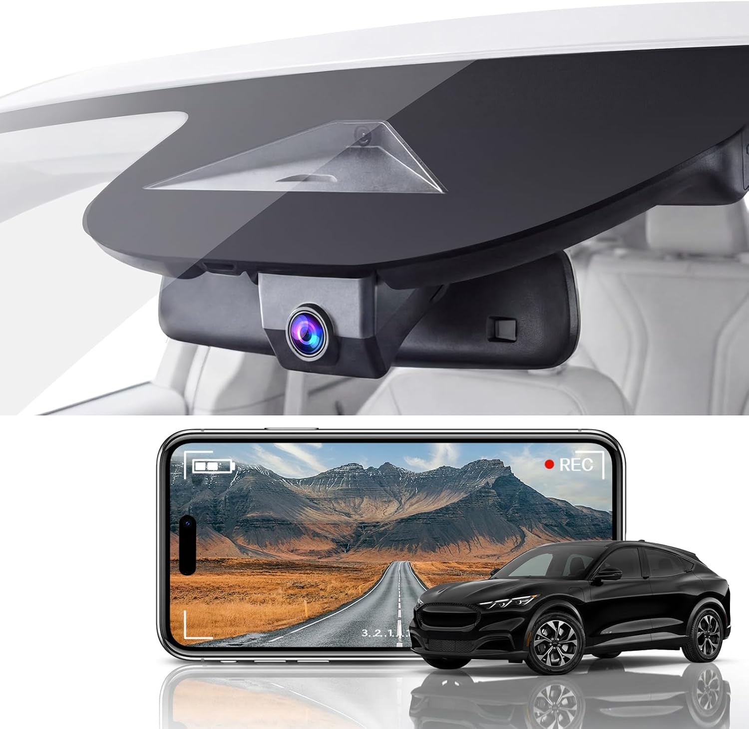 KBSYNT Front 4K Dash Cam for Ford Mustang Mach-E (OEM Style)