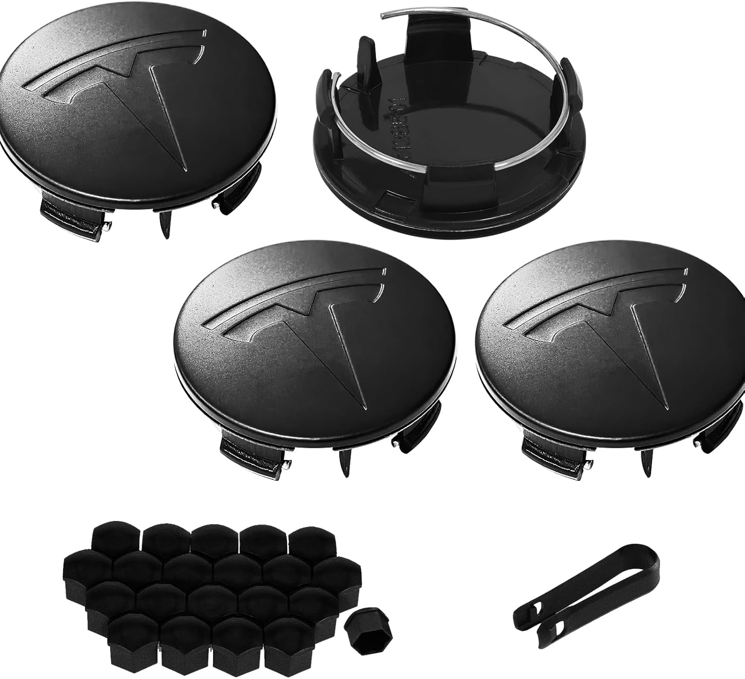 Knomix Wheel Center Covers & Lug Nut Covers for Tesla Model 3/Y