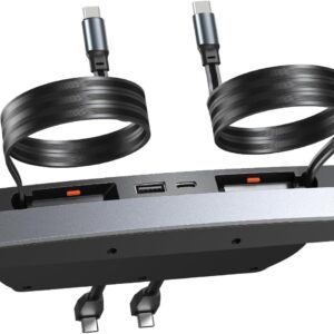 LANSAN USB Hub Tesla Model 3 Y Retractable Charger Dock (Excludes 2024 Model 3)