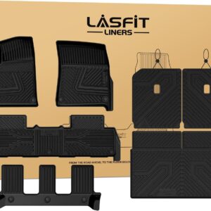 LASFIT Floor Mats & Trunk Mat & Backrest Mat for Rivian R1S 2022-2024