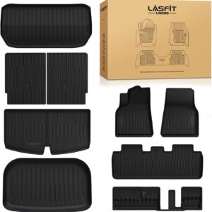 LASFIT Tesla Model Y 7-Seater All-Weather TPE Floor Mat Set