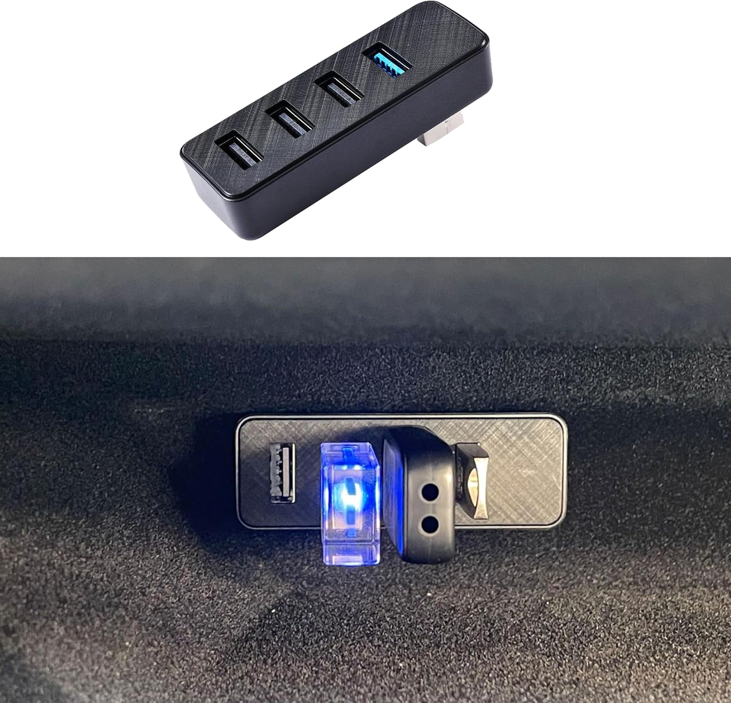Leiakendi Glove Box USB Hub for Tesla Model 3 Highland, Cybertruck, Model Y Juniper