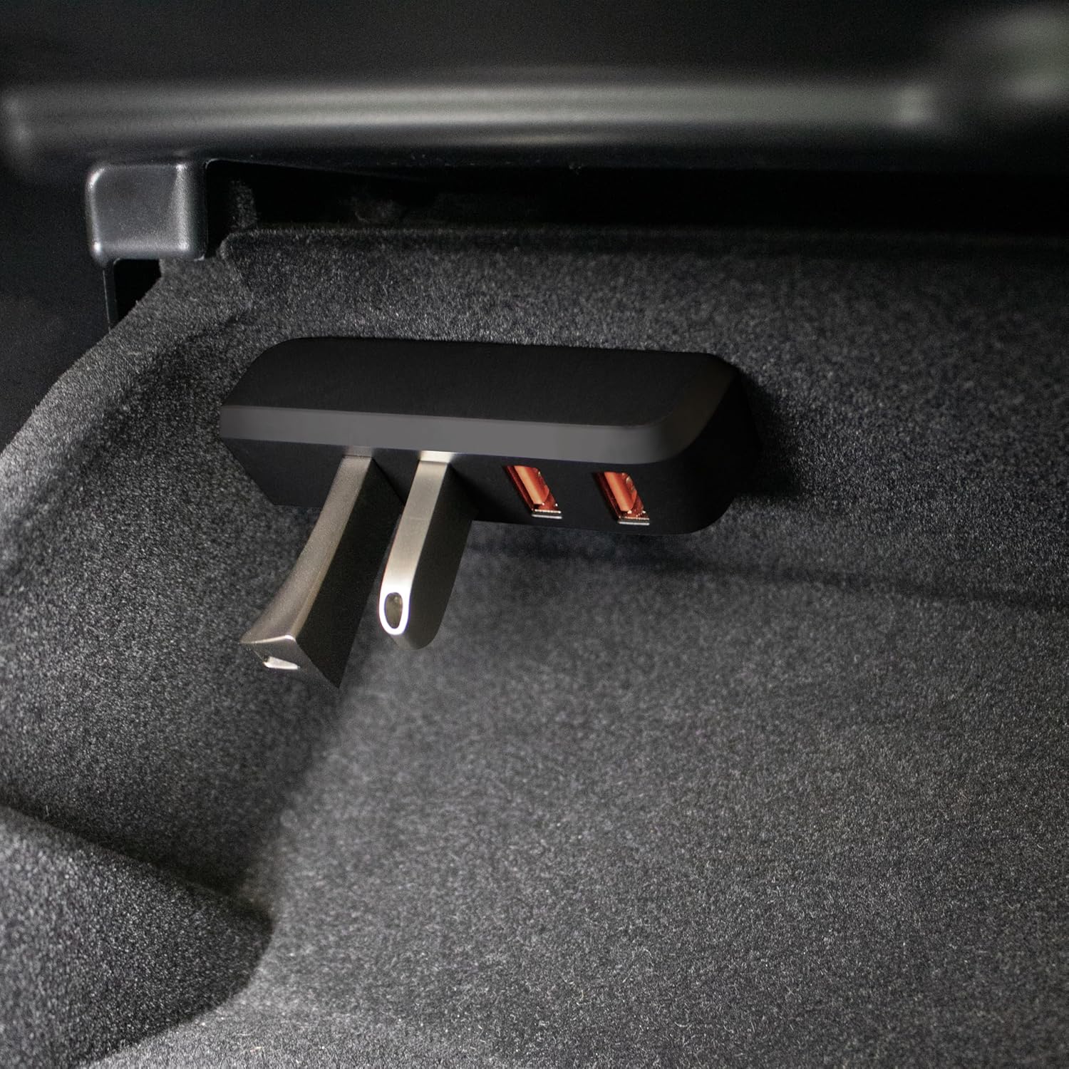 Leikaendi 4-in-1 Multiport Glove Box USB Hub for Tesla Model 3/Y (2021-2024)
