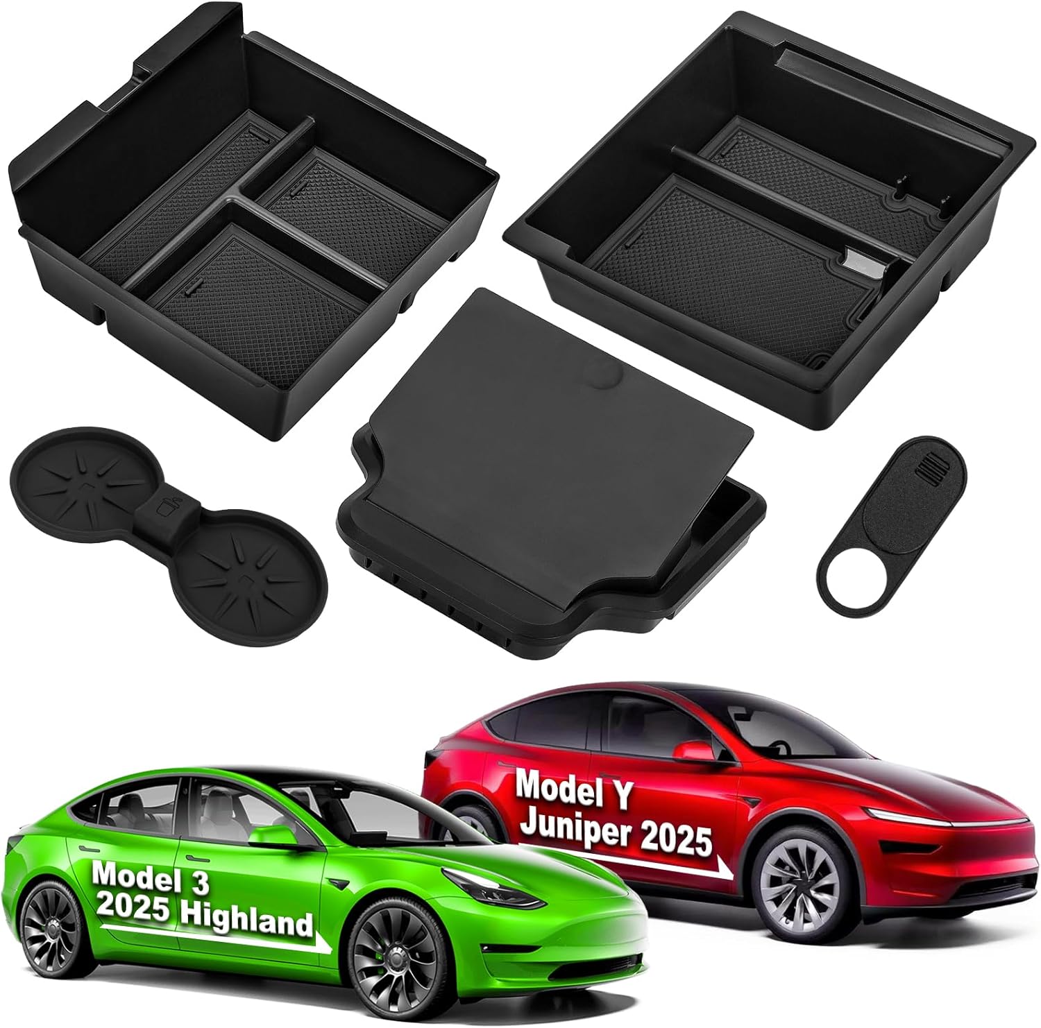 MateAuto Premium Center Console Organizer Tray for Tesla Model 3 Highland/Y Juniper