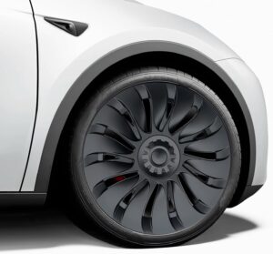 Matte Black Cyclone Turbine Wheel Covers for Tesla Model Y (19-Inch)