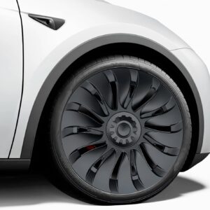 Matte Black Cyclone Turbine Wheel Covers for Tesla Model Y (19-Inch)