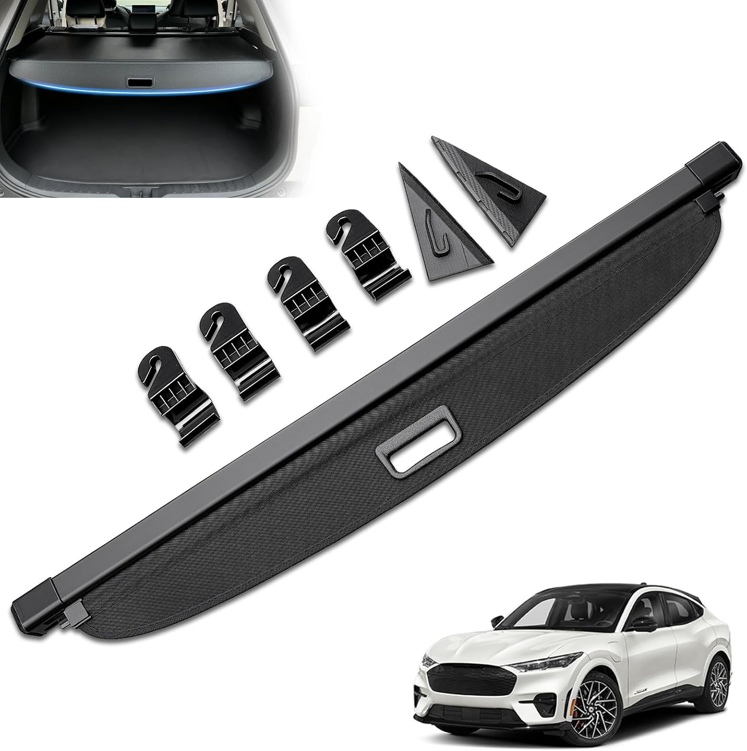 MIALUTY® Ret retractable Cargo Cover for 2021-2025 Ford Mustang Mach-E