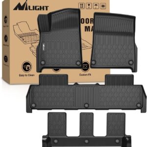 Nilight Floor Mats for Rivian R1S (7-Seat) All-Weather Custom Fit