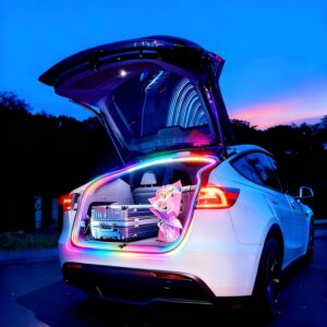 Premium Trunk LED Ambient Neon Light Strips for Tesla Model Y & Juniper