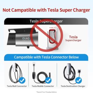 QIAO Tesla to J1772 Charging Adapter - Max 80A AC Converter