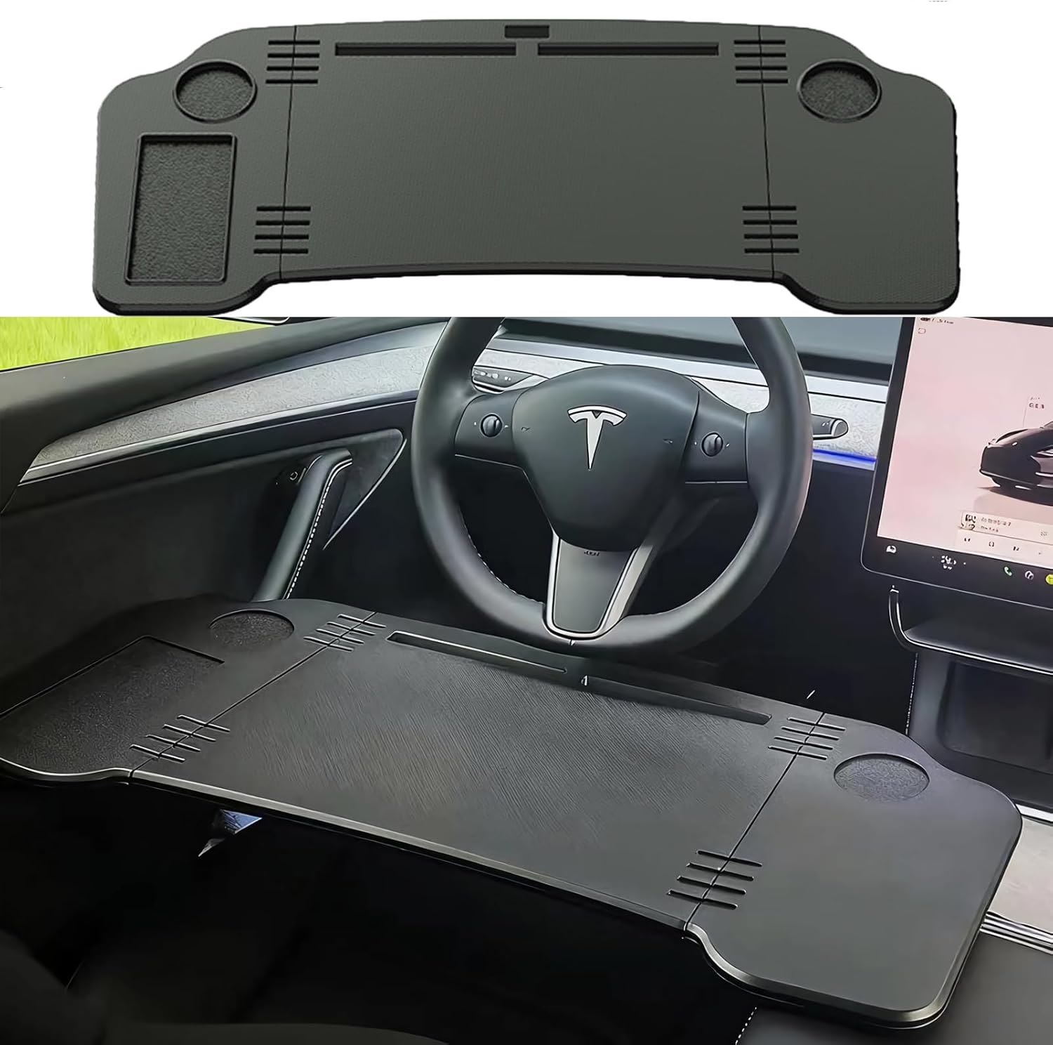 Ronsoile Foldable Car Desk for Tesla Model 3/Y - Premium EV Accessory