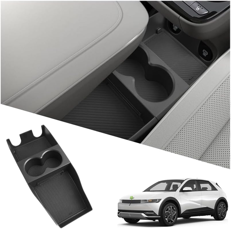 Ruiya Ioniq 5 Sliding Lower Console Organizer with Cup Holder