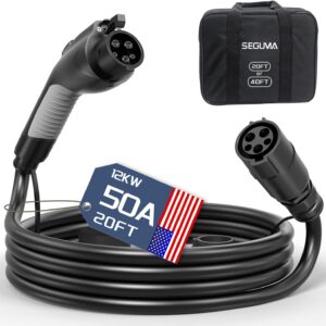 Seguma 20ft 50Amp J1772 EV Charger Extension Cable