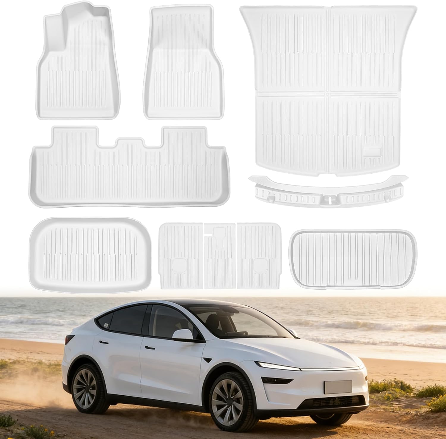 SHARGGE Car Floor Mats for Tesla Model Y Juniper (2025-2026) Full Set