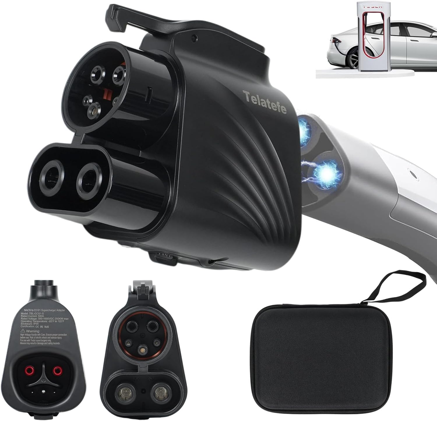 Telatefe NACS to CCS1 Adapter for Tesla Superchargers