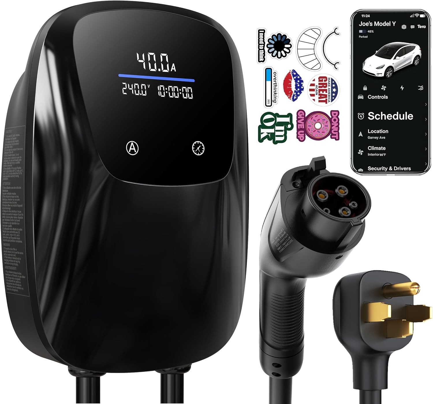 Tera Electric Vehicle Charger J1772 Level 2 40 Amp 240 Volt