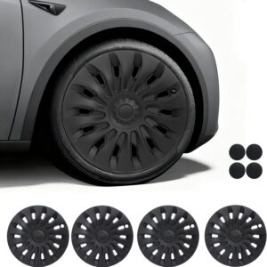 Tesla Model 3 Highland Matte Black Wheel Covers - 18" Photon