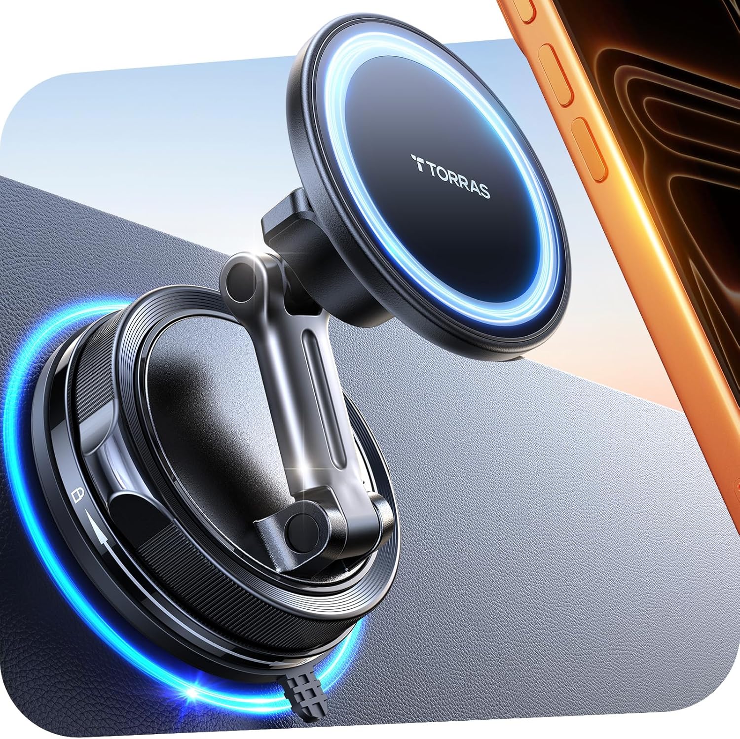 TORRAS Vacuum MagSafe Car Mount - Extreme Stability for All EVs