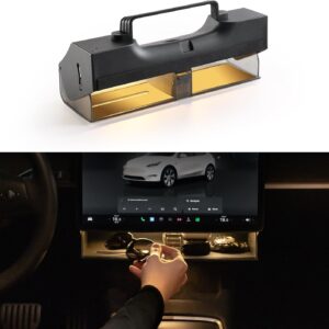 TPARTS Hidden Magnetic Under-Screen Storage Box for Tesla Model 3/Y