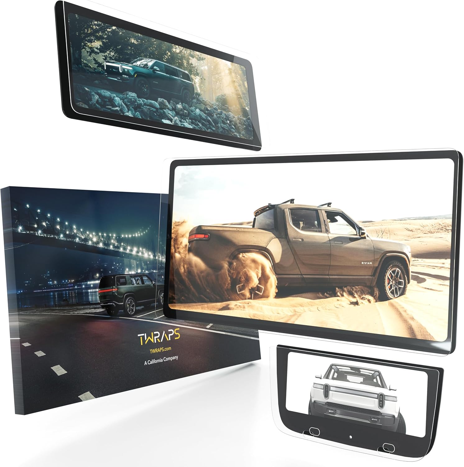 TWRAPS Screen Protectors for Rivian R1T & R1S - Matte Anti-Fingerprint