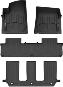 WeatherTech Custom Fit FloorLiners for Rivian R1S - Full Set, Black