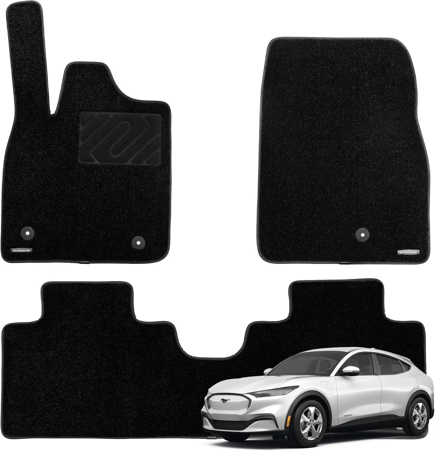 WENNEBIRD Superior Carpet Floor Mats for Ford Mustang Mach-E