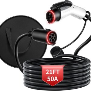 WenStorm 50A 21ft J1772 EV Extension Cable - Universal Level 1 & 2 Charging