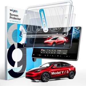 Wigoo Tesla Model Y & Model 3 Matte Tempered Glass Screen Protector