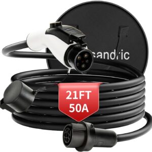 Wissandric EV Charger Extension Cable 21FT 50A Level 2 J1772