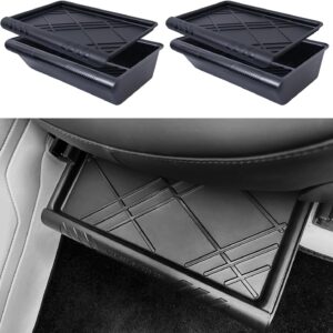 Yieokei Tesla Model Y Under Seat Storage Boxes with Lids (2-Pack)