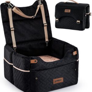 ZOMISIA Elevated Dog Car Seat: Adjustable Pet Booster for EVs