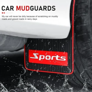 2 PCS Car Mud Flaps, Flexible Splash & Scratch-Resistant Mudguard, Anti-Collision Front and Rear Splash Guard, Universal for Cars SUVs Trucks (Sports) view 6