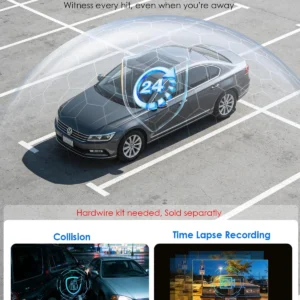 4K+4K Dash Cam Front and Rear, Free 128GB Card Included, 5.8GHz WiFi-20MB/s Fast Download, Dash Camera for Cars with Accurate GPS, G-Sensor, WDR Night Vision, 3.39" IPS Screen, 24H Parking Mode view 6