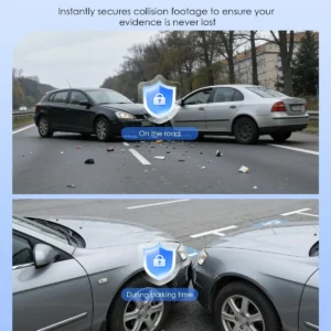 4K+4K Dash Cam Front and Rear, Free 128GB Card Included, 5.8GHz WiFi-20MB/s Fast Download, Dash Camera for Cars with Accurate GPS, G-Sensor, WDR Night Vision, 3.39" IPS Screen, 24H Parking Mode view 7