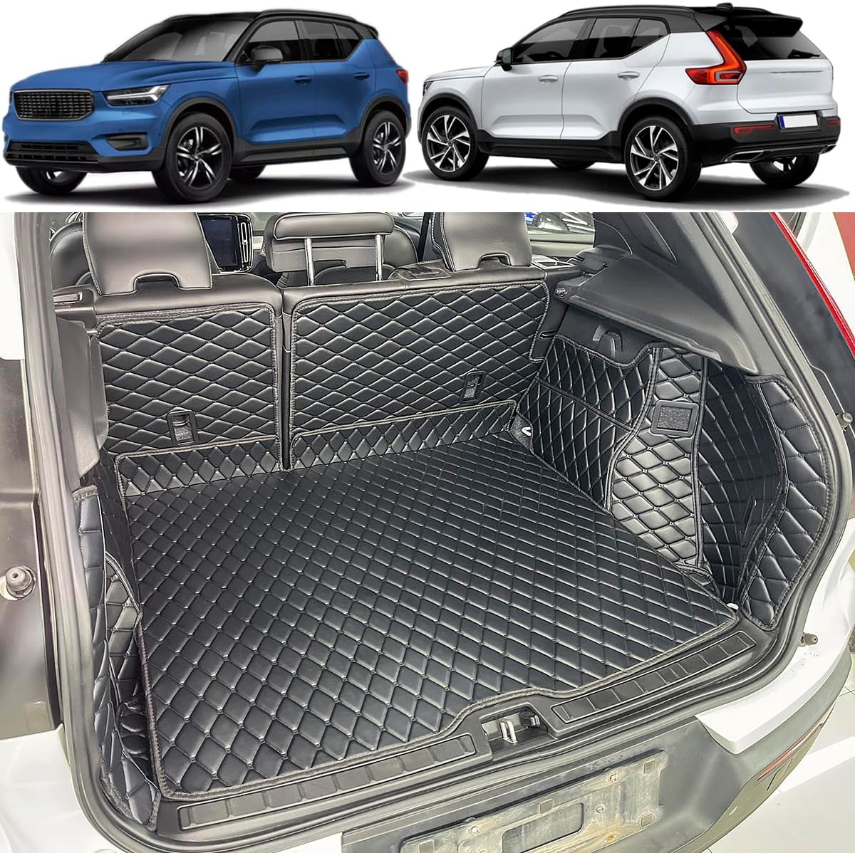 7DEEKEI Trunk Mat for Volvo XC40/C40 Recharge - All Weather Cargo Liner