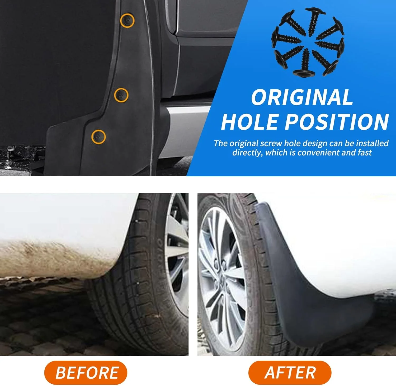 Actkill Mud Flaps mounted on VW ID.4 rear wheel